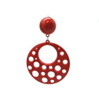 Boucles D'oreilles Flamenco en Plastique avec Trous. Rouge 2.479€ #502823473RJ